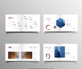 Promotional brochure design cover vector