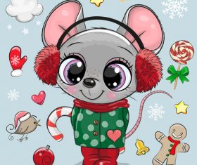 Rat cartoon 3d illustration vector