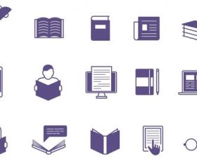 Reading Icons vector