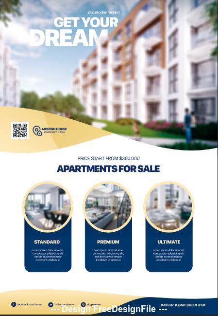 Real estate psd flyer template