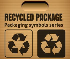 Recycled package packaging symbol vector