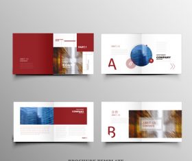 Red background brochure vector