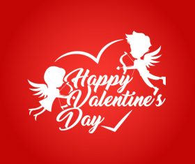 Red background valentines day vector