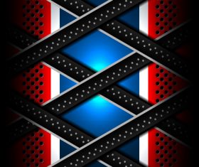 Red blue metal lines backgrounds vector
