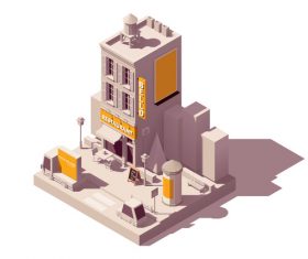 Restaurant building vector