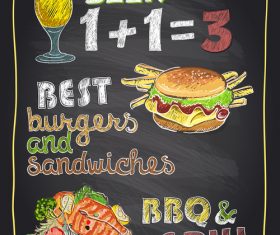 Restaurant food menu vector