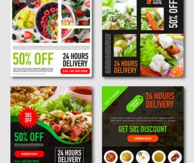 Restaurant promotion template design vector