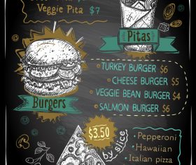 Retro fast food poster vector