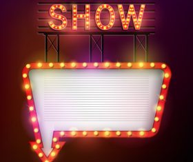 Retro shiny signboard vector