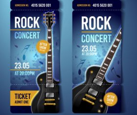 Rock concert flyer banner vector
