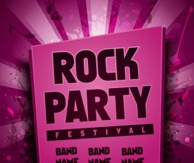 Rock festival flyer vector