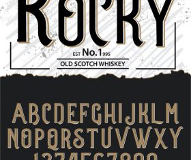 Rocky Style script font vector