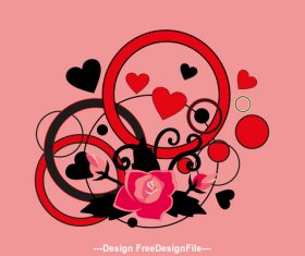 Romantic heart silhouette vector