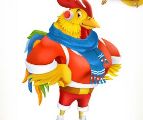 Rooster China Zodiac 3d vector icon
