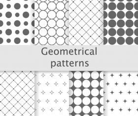 Round and diamond seamless patterns vector