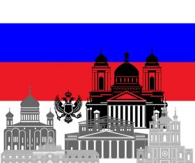 Russia collection of different architecture vector
