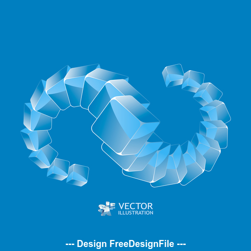 S-shaped abstract combination background pattern vector