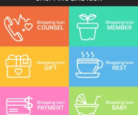 SHOPPING line icon vector