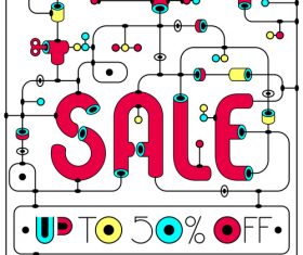 Sale banner modern design vector