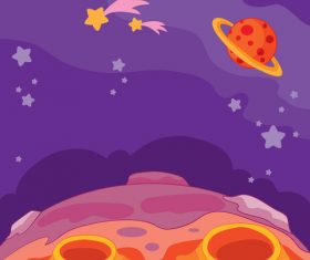 Saturn illustration background vector