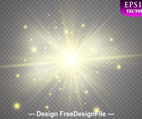 Scattering gold glow light effect vector