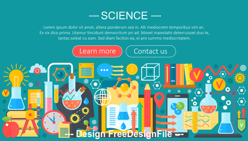 Science flat design concept vector