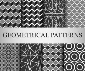 Seamless geometrical patterns vector