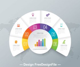 Sector information background vector