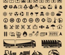 Shipping packaging symbol vector illustration