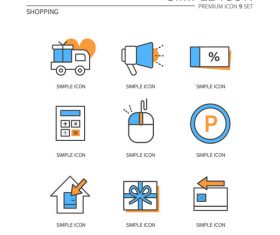 Shopping abstract icon vector