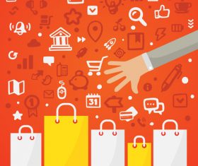 Shopping concept infographics vector