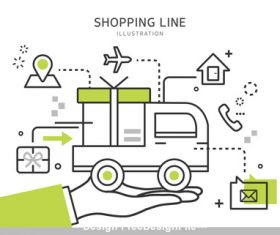 Shopping transportation Illustration vector