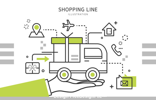 Shopping transportation Illustration vector