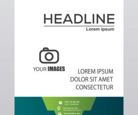 Simple brochure cover template vector