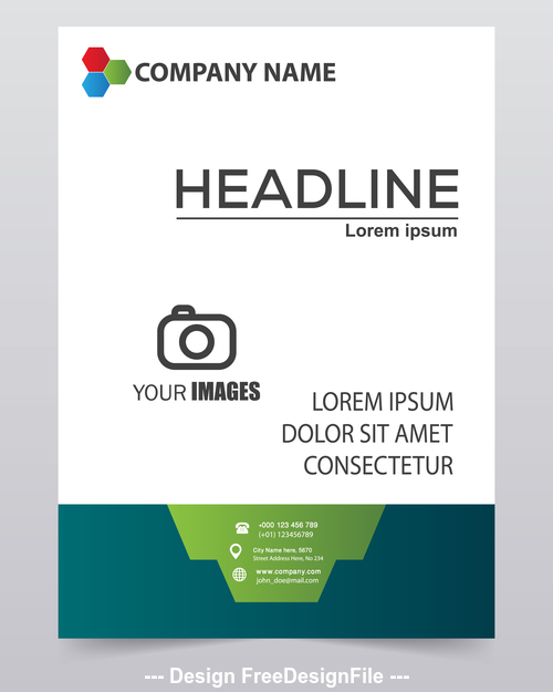 Simple brochure cover template vector