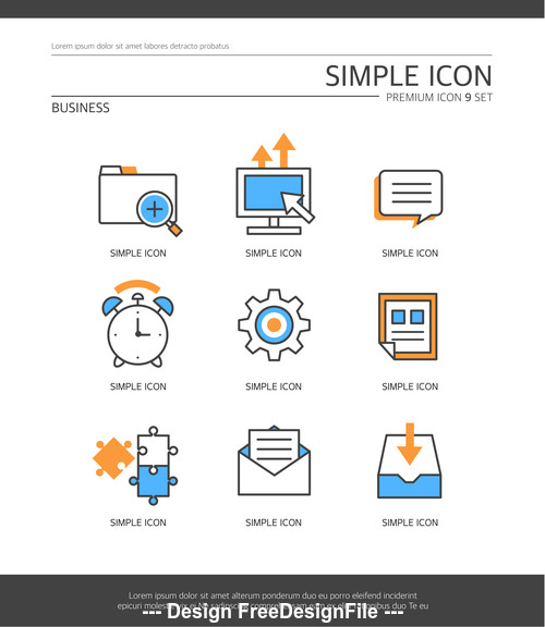 Simple business icon vector