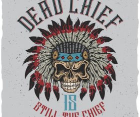 Skull decoration vector illustration