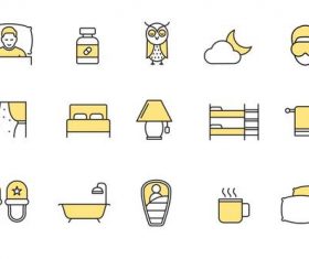 Sleeping Icons vector