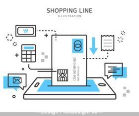 Smartphone shopping illustration vector