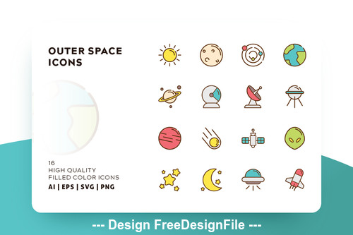 Space filled color vector