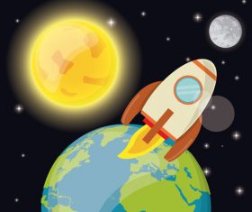 Space illustration background vector