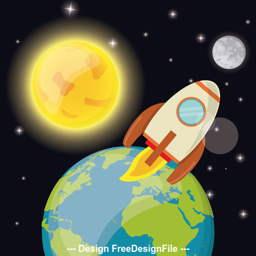 Space illustration background vector