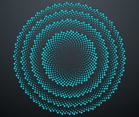 Spotted spiral background vector