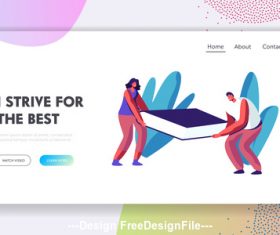 Strive for the best flat banner vector