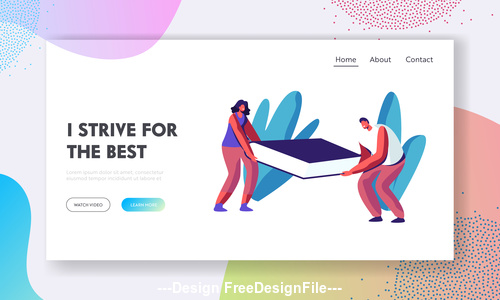Strive for the best flat banner vector