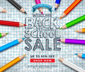 Student supplies special offer vector