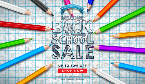 Student supplies special offer vector