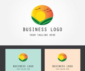 Summer business logo design vector