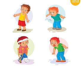 Summer child infectious disease cartoon vector