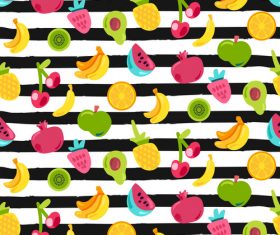 Summer fruit background vector